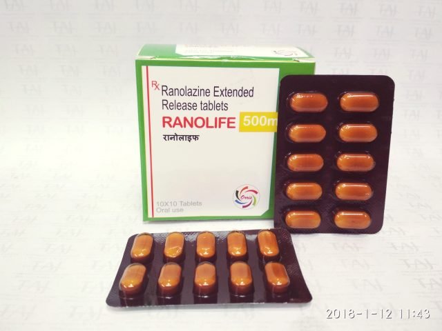 Ranolazine Extended-Release Tablets 500mg