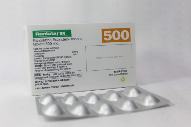 Ranolazine Extended-Release Tablets 500mg