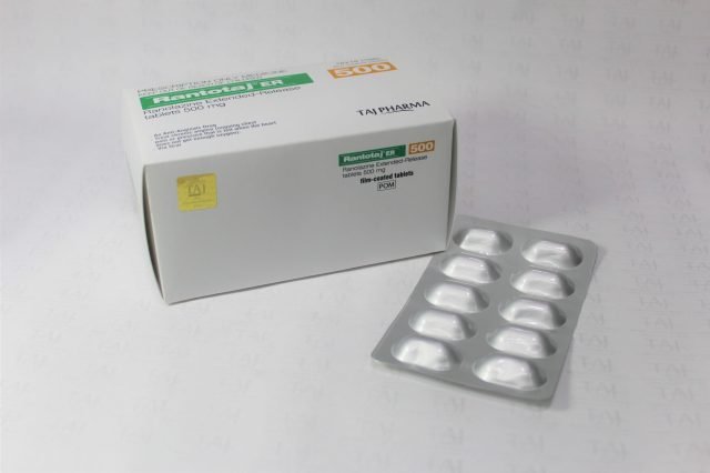 Ranolazine Extended-Release Tablets 500mg