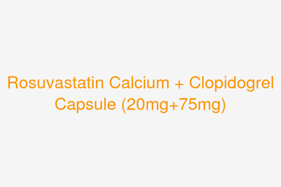 Rosuvastatin Calcium + Clopidogrel Capsule (20mg+75mg) Tablets
