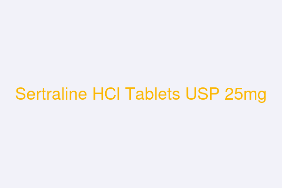 Sertraline HCl Tablets USP 25mg