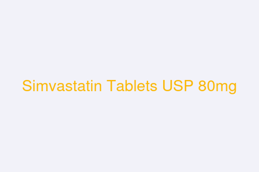 Simvastatin Tablets USP 80mg