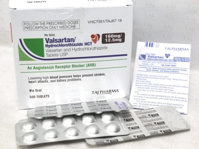 Valsartan and Hydrochlorothiazide Tablets USP 160mg+12.5mg