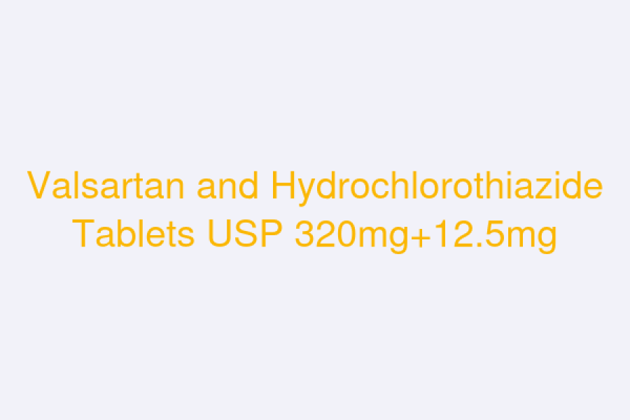 Valsartan and Hydrochlorothiazide Tablets USP 320mg+12.5mg