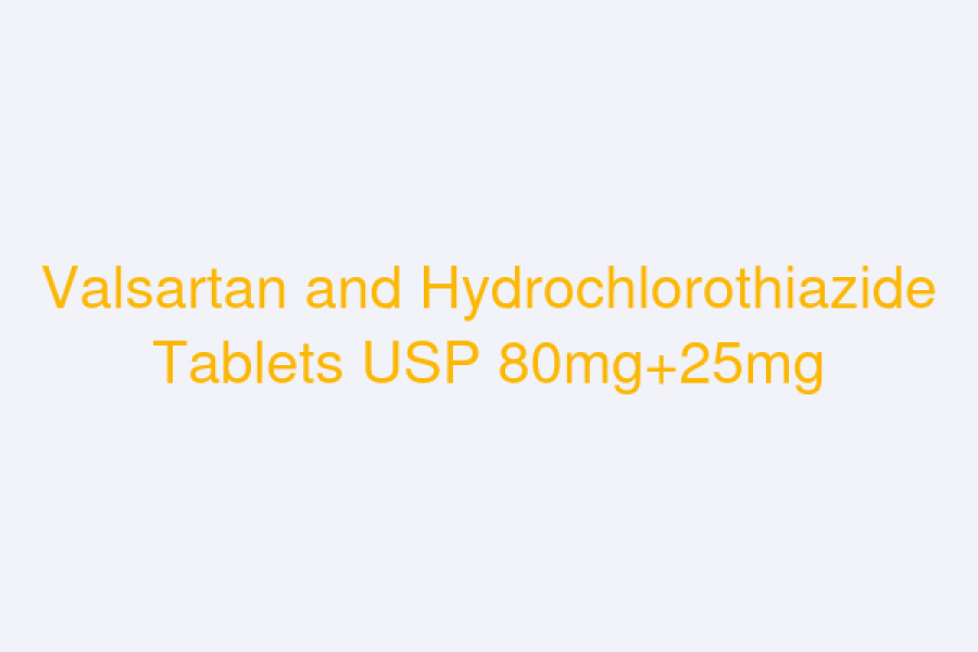 Valsartan and Hydrochlorothiazide Tablets USP 80mg+25mg