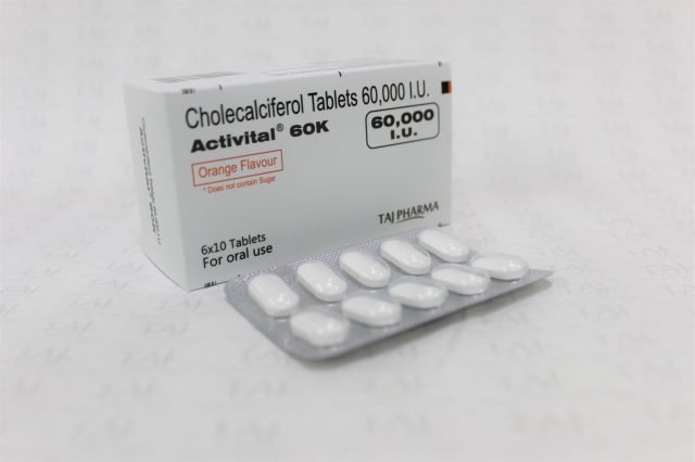 Cholecalciferol Chewable Tablets USP 60,000IU Taj Pharma