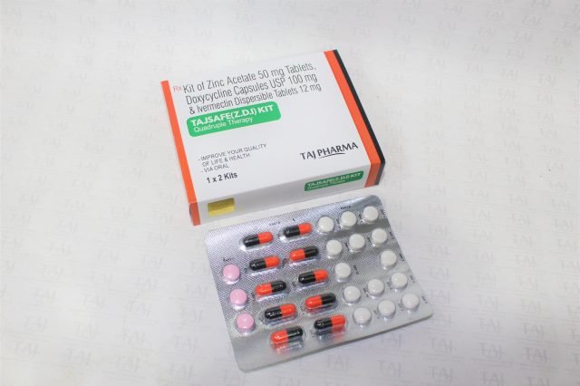 Kit of Zinc Acetate 50mg Tablets, Doxycycline Capsules USP 100mg & Ivermectin Dispersible Tablets 12mg