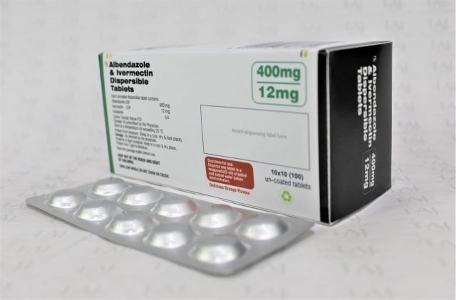 Albendazole & Ivermectin Dispersible Tablet 400mg+12mg