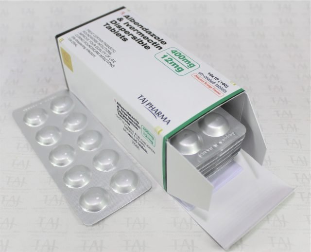 Albendazole & Ivermectin Dispersible Tablet 400mg+12mg