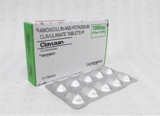 Amoxicillin and Potassium Clavulanate Tablets IP (875mg+125mg) Clavuxan 1000mg