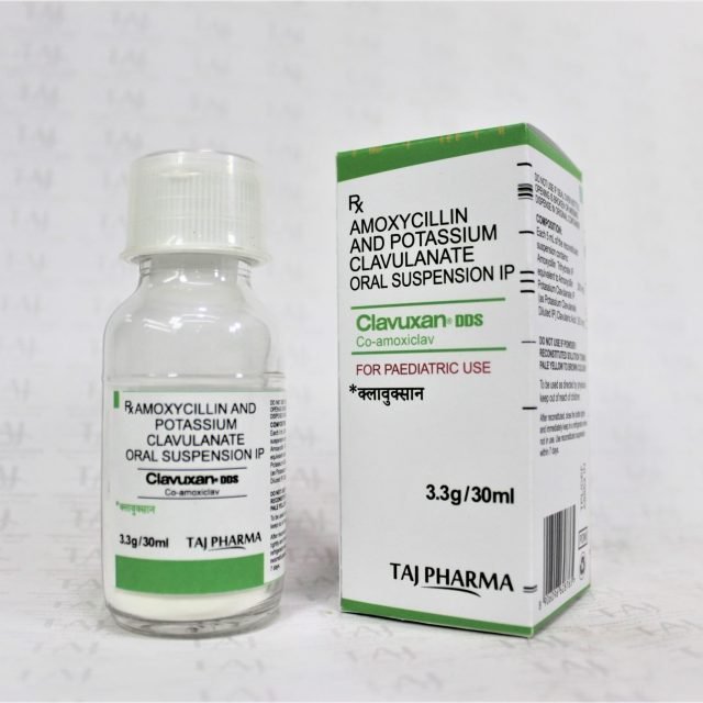 Amoxicillin/Potassium Clavulanate Oral Suspension USP 200mg/28.5mg /5ml Taj Pharma