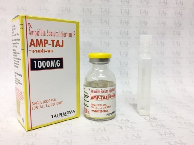 Ampicillin Sodium Injection IP 1g (AMP-TAJ) Taj Pharma