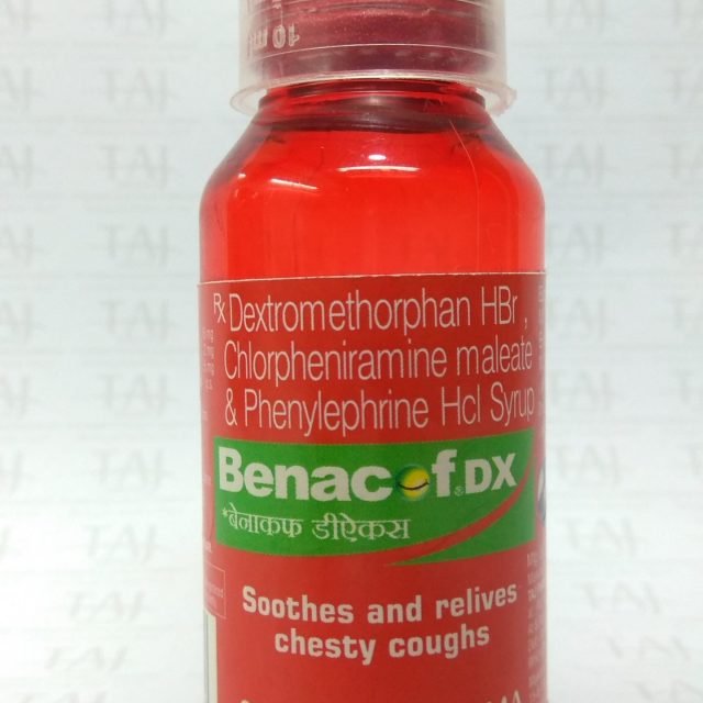 Benacof Cough Syrup – Chlorpheniramine, Phenylephrine, and Dextromethorphan Syrup