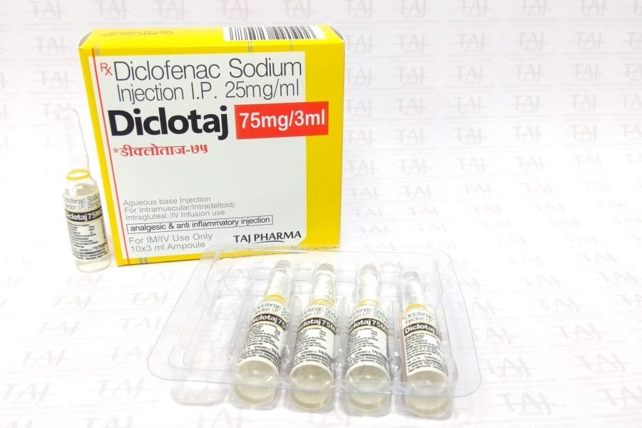 Diclofenac Sodium Injection 75mg/3ml (DICLOTAJ) Taj Pharma
