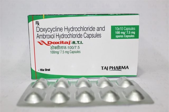 Doxycycline hydrochloride and Ambroxol hydrochloride Capsules 100mg/7.5mg (Doxitaj-R.T.I.)