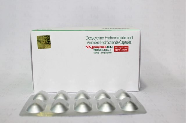 Doxycycline hydrochloride and Ambroxol hydrochloride Capsules 100mg/7.5mg