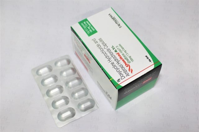 Doxycycline hydrochloride and Ambroxol hydrochloride Capsules 100mg/7.5mg
