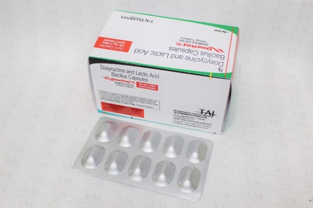 Doxycycline and Lactic Acid Bacillus Capsules 100mg+5 billion