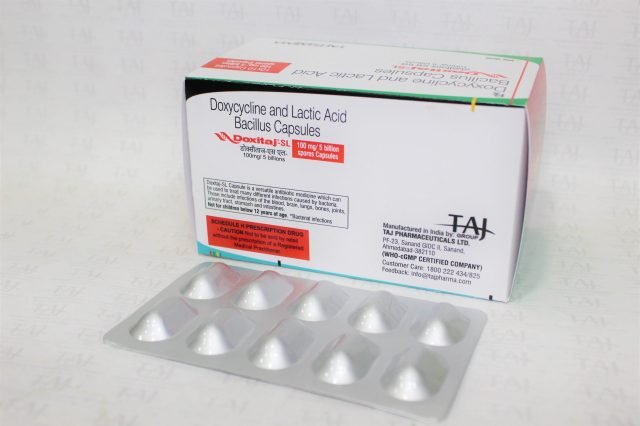 Doxycycline and Lactic Acid Bacillus Capsules 100mg+5 billion
