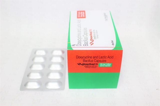 Doxycycline and Lactic Acid Bacillus Capsules 100mg+5 billion