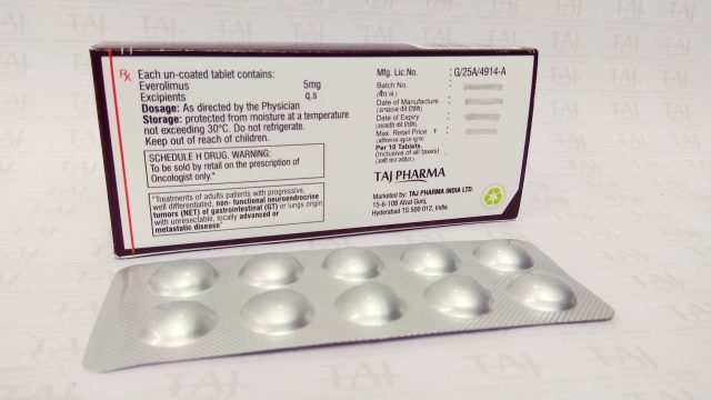 Everolimus tablets - treat kidney cancer advanced pancreatic neuroendocrine cancer (pNET)