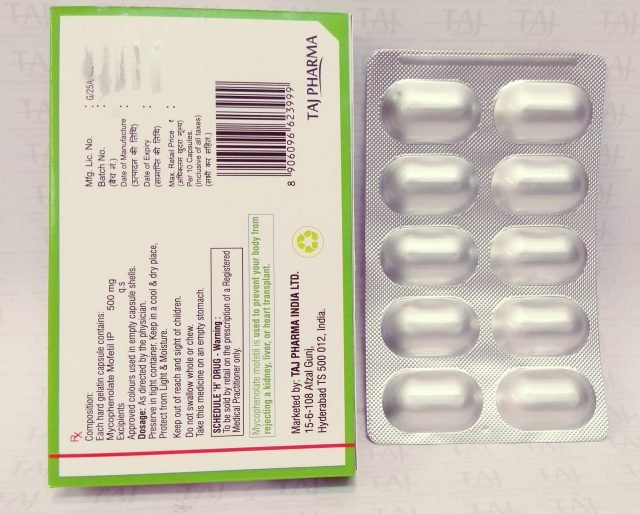 Mycophenolate Mofetil 500mg Capsules (Mozzarcept 500)