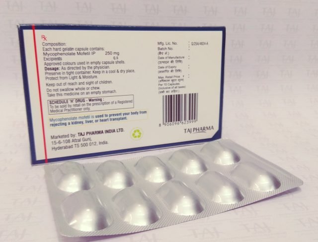 Mycophenolate Mofetil 250mg Capsules (Mozzarcept 250)