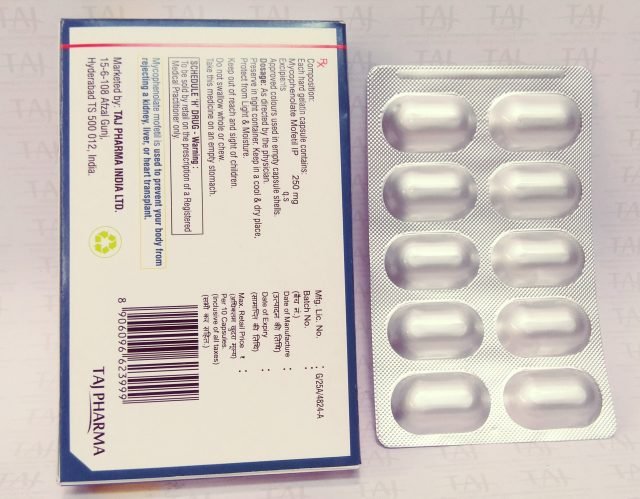 Mycophenolate Mofetil 250mg Capsules (Mozzarcept 250)