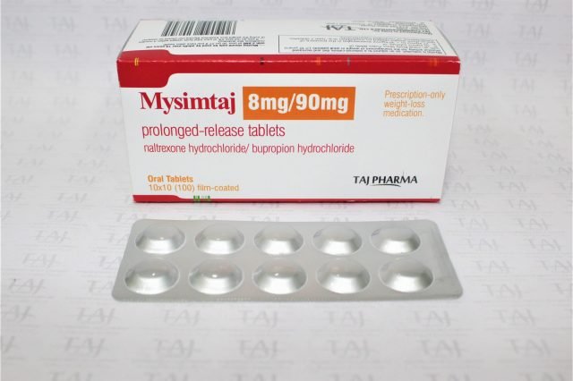 Naltrexone hydrochloride and Bupropion hydrochloride prolonged-release Tablets 8mg/90mg (Mysimtaj)