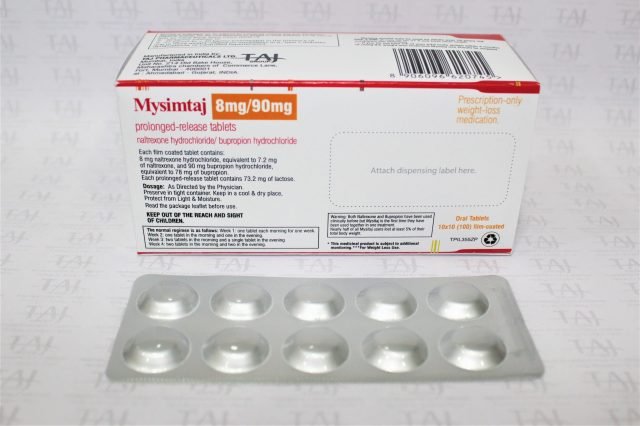 Naltrexone hydrochloride and Bupropion hydrochloride prolonged-release Tablets 8mg/90mg (
