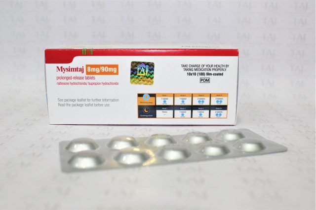 Naltrexone hydrochloride and Bupropion hydrochloride prolonged-release Tablets 8mg/90mg (