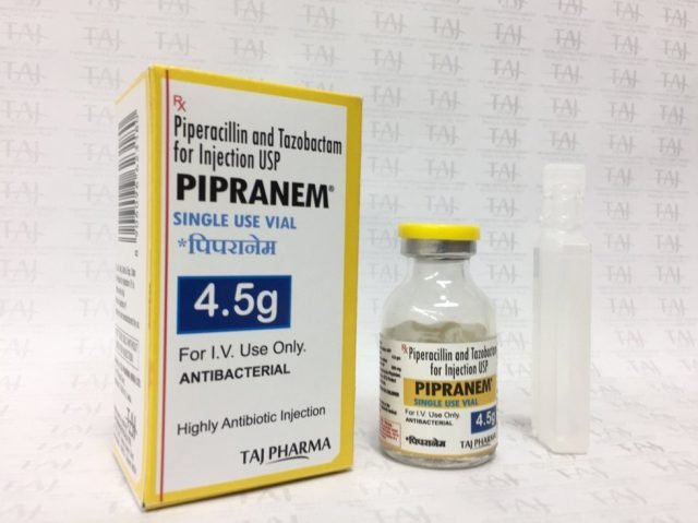 Piperacillin and Tazobactam for Injection USP 2.25g (PIPRANEM) Taj Pharma