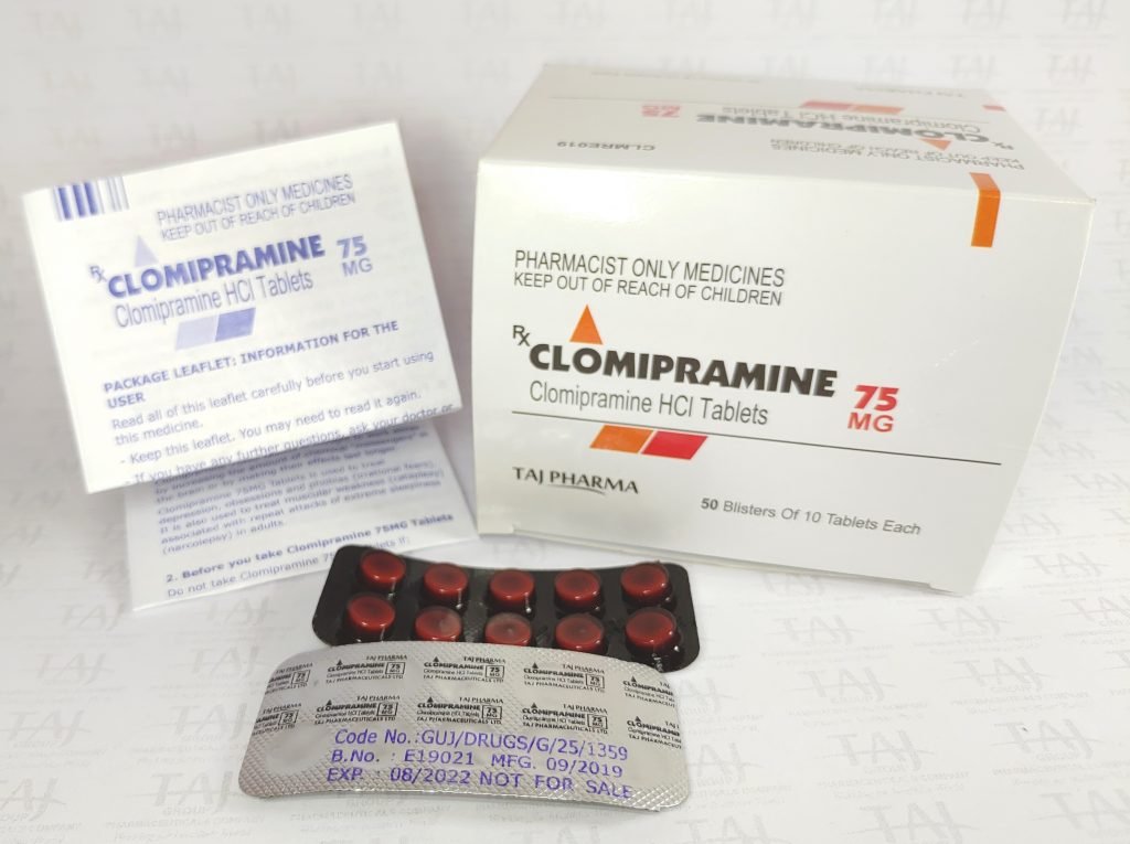 Clomipramine hydrochloride 75mg Tablets - Taj Clomipramine is a tricyclic antidepressant. tricyclic antidepressant