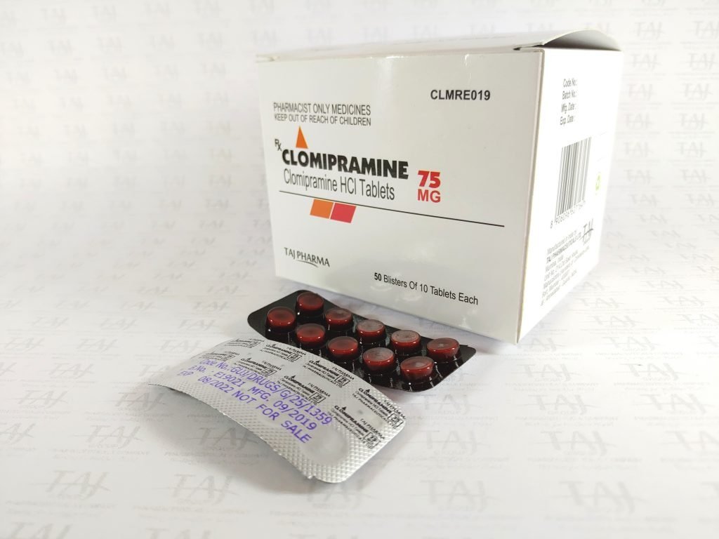 Clomipramine hydrochloride 75mg Tablets - Taj Clomipramine is a tricyclic antidepressant. tricyclic antidepressant