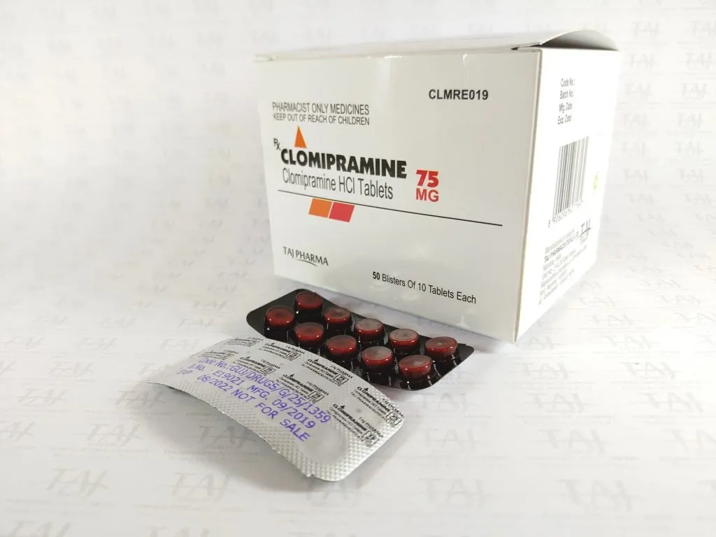 Clomipramine hydrochloride 75mg Tablets - Taj Clomipramine is a tricyclic antidepressant. tricyclic antidepressant