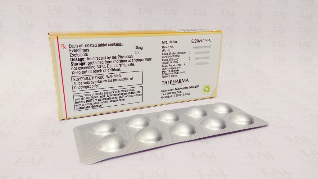 Everolimus tablets - treat kidney cancer advanced pancreatic neuroendocrine cancer (pNET)
