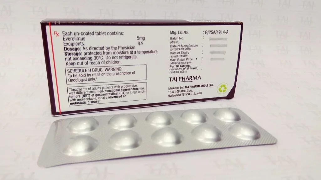 Everolimus tablets - treat kidney cancer advanced pancreatic neuroendocrine cancer (pNET)