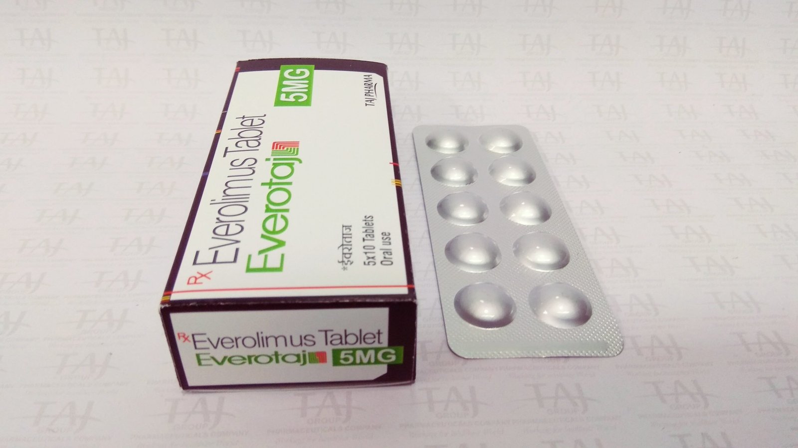 Everolimus 5mg Tablets (Everotaj) Taj Pharma FDA approved, Everolimus 5mg Tablets (Everotaj) Taj Pharma manufacturers, suppliers & exporters in India. Get contract manufacturing for Everolimus 5mg Tablets (Everotaj) Taj Pharma, Find best price for Everolimus 5mg Tablets (Everotaj) Taj Pharma generic drug and Everolimus 5mg Tablets (Everotaj) Taj Pharma generic version available at best price from GMP approved manufacturer