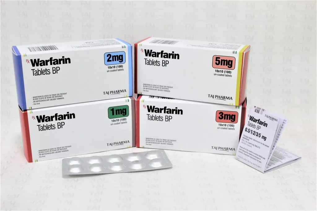 Warfarin Sodium tablets 5 tablet, Warfarin dosage, warfarin dosage guidelines, warfarin foods to avoid, warfarin diet, warfarin mechanism of action, warfarin dosage chart, warfarin maximum dose, warfarin exporter, manufacturer & Supplier of Warfarin Sodium tablets Tablets based in Mumbai, India, Taj Pharma