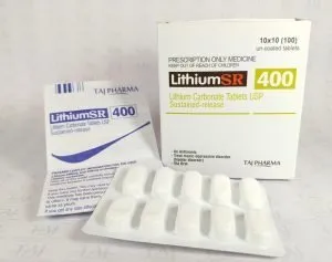 Lithosun SR Tablet View Uses, Side Effects, Price Taj Pharmaceuticals, one of the leading Lithium Carbonate Tablets USP Sustained-release 400mg (Lithium SR) manufacturers in India brings the best-quality products. Taj Pharmaceuticals company carries the rich experience in the niche manufacturing of Lithium Carbonate Tablets USP Sustained-release 400mg (Lithium SR).