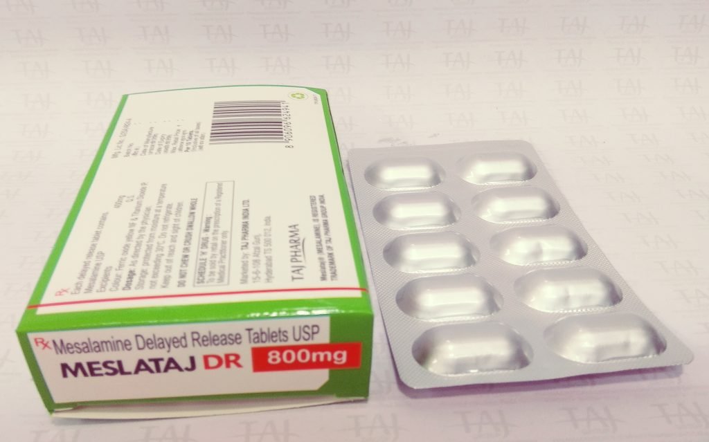Mesalamine Delayed Release Tablets USP 800mg (Mesla Taj)