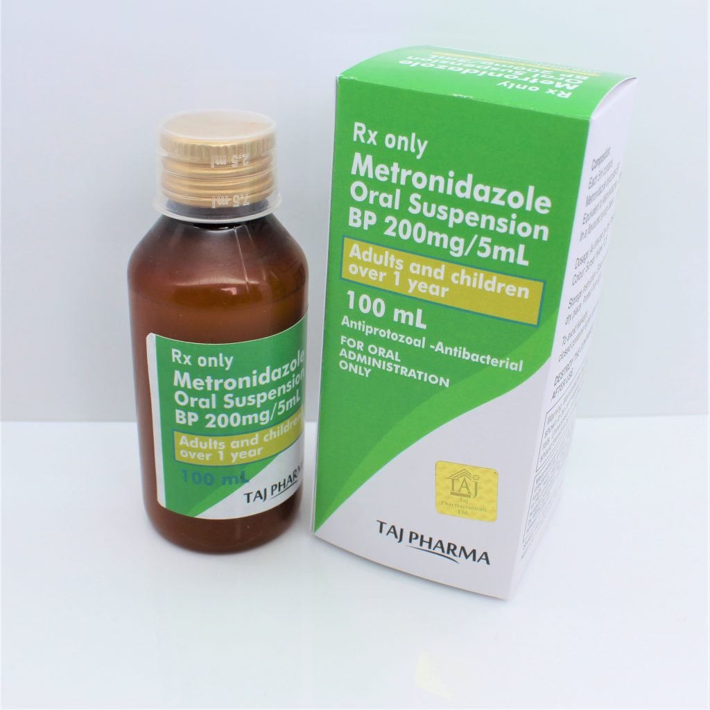 Metronidazole oral Suspension 200mg foods to avoid, Metronidazole oral Suspension 200mg diet, Metronidazole oral Suspension 200mg mechanism of action, Metronidazole oral Suspension 200mg dosage chart, Metronidazole oral Suspension 200mg maximum dose, Metronidazole oral Suspension 200mg exporter, Manufacturer Supplier of Metronidazole oral Suspension 200mg based in Mumbai, India, Taj Pharma Taj Generic drug Metronidazole oral Suspension 200mg available with manufacturer in India details – Taj Pharmaceuticals
