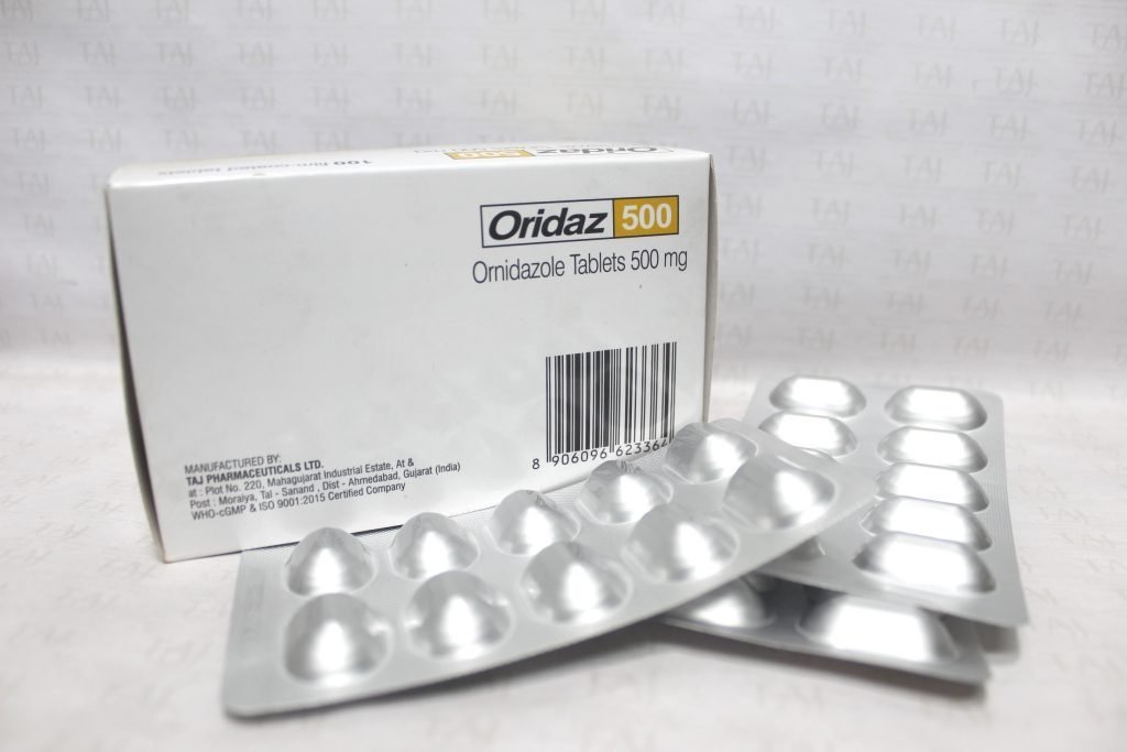 Ornidazole Film coated Tablets 500mg Taj Pharma India
