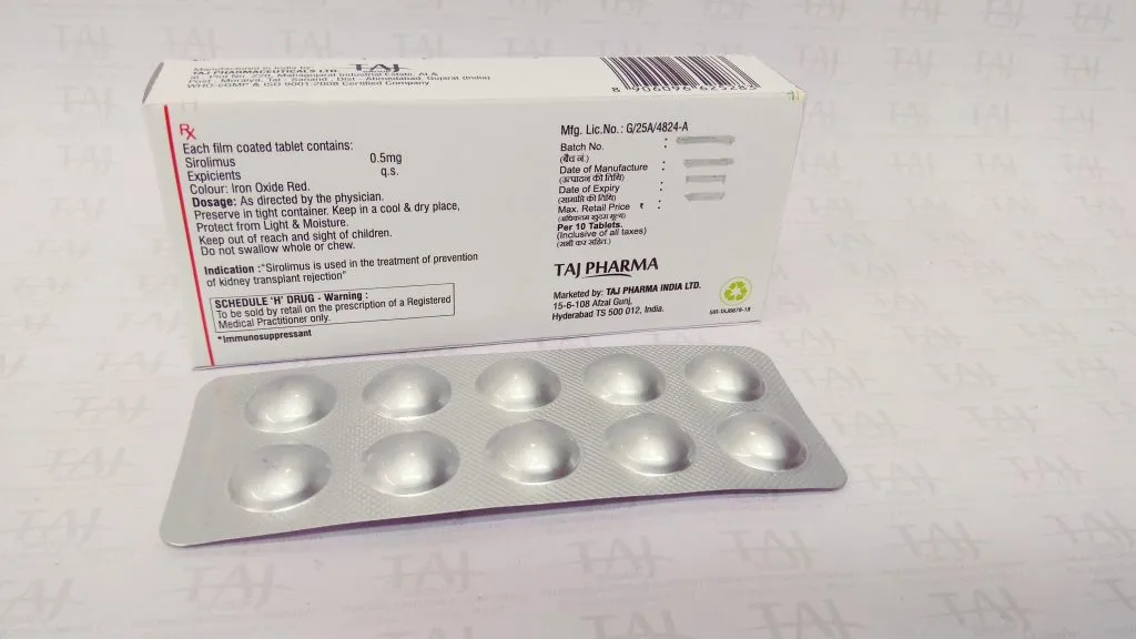 Sirolimus Tablets 0.5mg, 1mg and 2mg, kidney transplant immunosuppressant