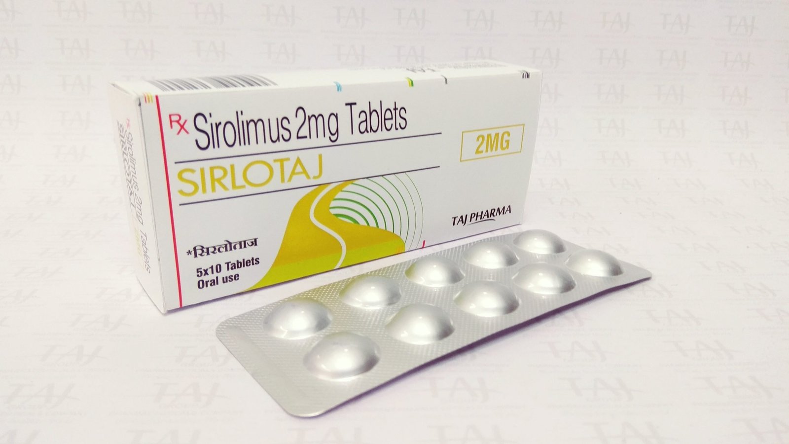 Sirolimus Tablets (Sirlotaj) Taj Pharma FDA approved, Sirolimus Tablets (Sirlotaj) Taj Pharma manufacturers, suppliers & exporters in India. Get contract manufacturing for Sirolimus Tablets (Sirlotaj) Taj Pharma, Find best price for Sirolimus Tablets (Sirlotaj) Taj Pharma generic drug and Sirolimus Tablets (Sirlotaj) Taj Pharma generic version available at best price from GMP approved manufacturer
