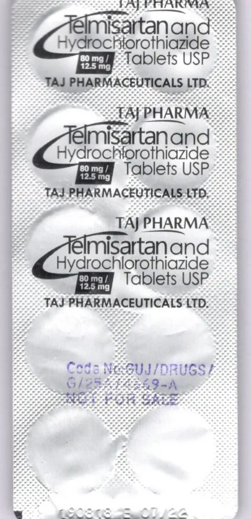 Telmisartan/Hydrochlorothiazide 80 mg/12.5 mg Tablets