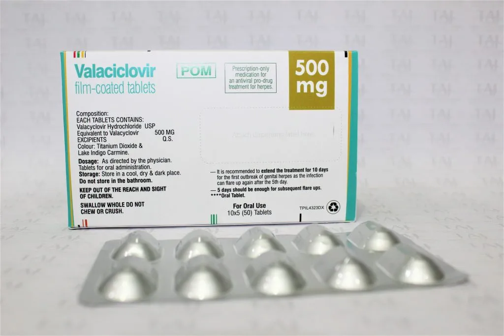 Valacyclovir Hydrochloride Tablets 500mg Exporters, Buy Generic Valacyclovir Hydrochloride Tablets 500mg, Valacyclovir Hydrochloride Tablets 500mg procurement from India, Valacyclovir Hydrochloride Tablets 500mg GMP approved, FDA approved Valacyclovir Hydrochloride Tablets 500mg